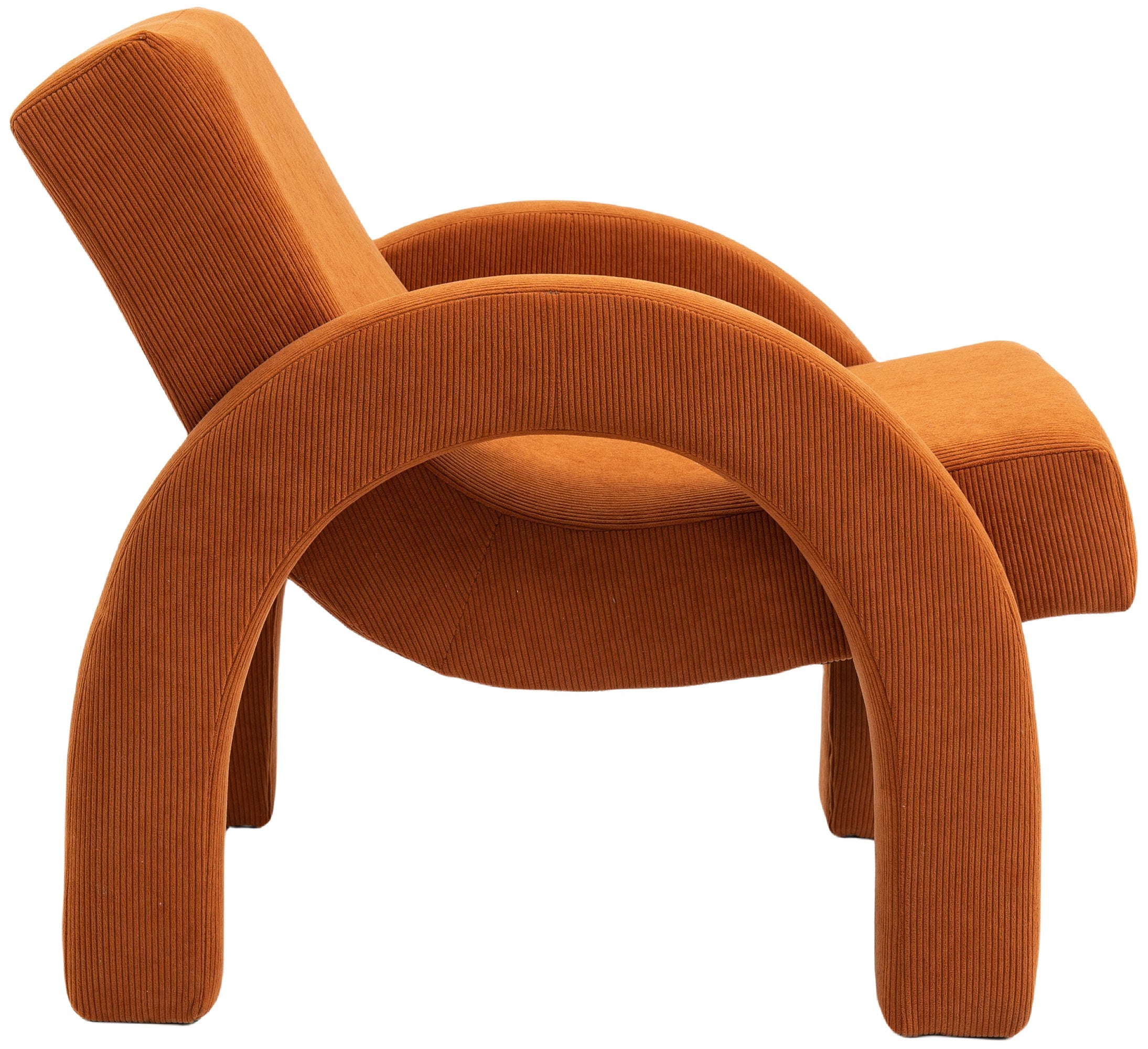 Corduroy Fabric Upholstered Accent Chair