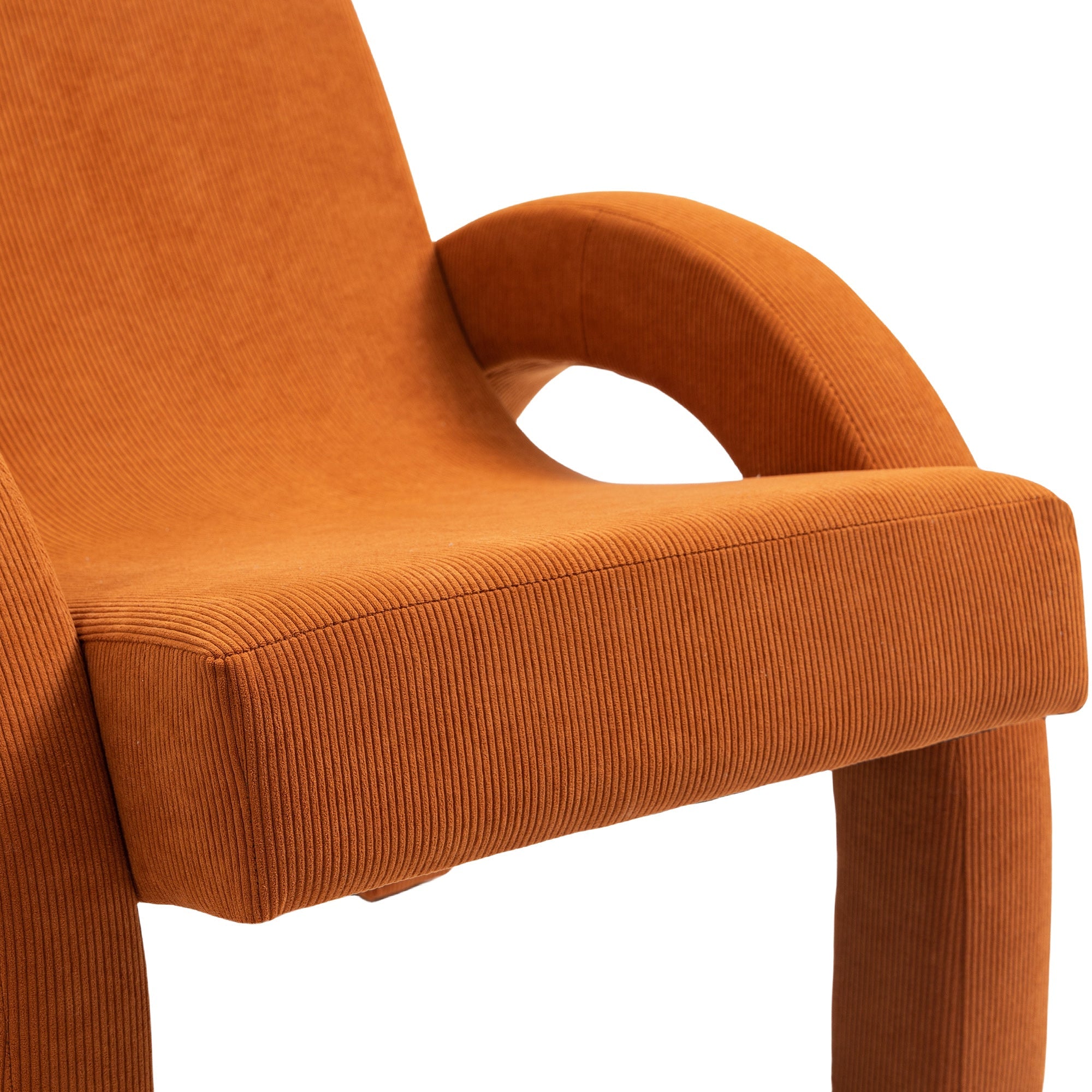Corduroy Fabric Upholstered Accent Chair