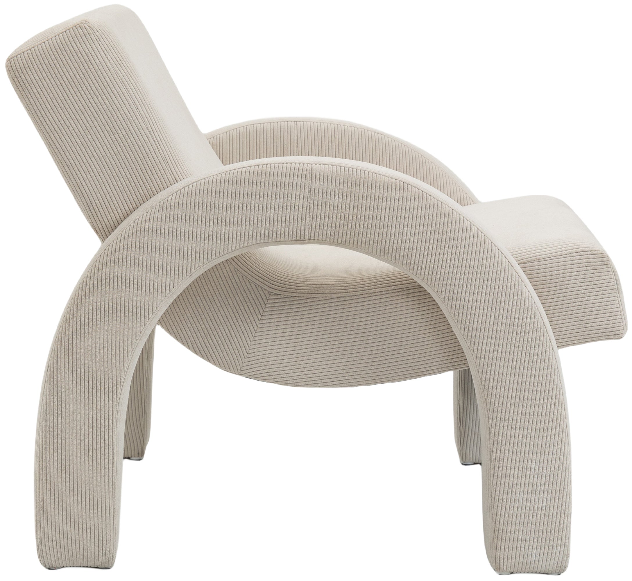 Corduroy Fabric Upholstered Accent Chair