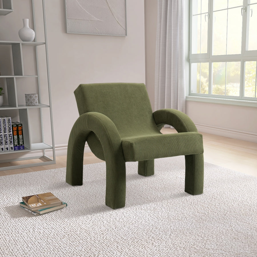 Corduroy Fabric Upholstered Accent Chair