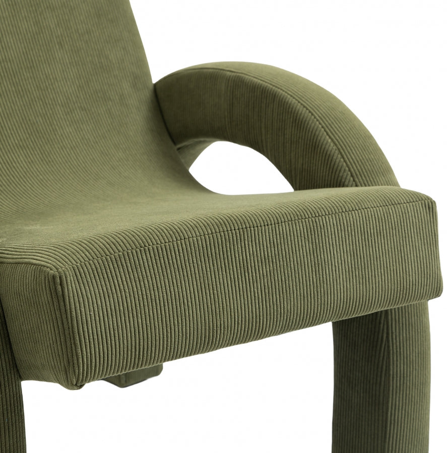 Corduroy Fabric Upholstered Accent Chair