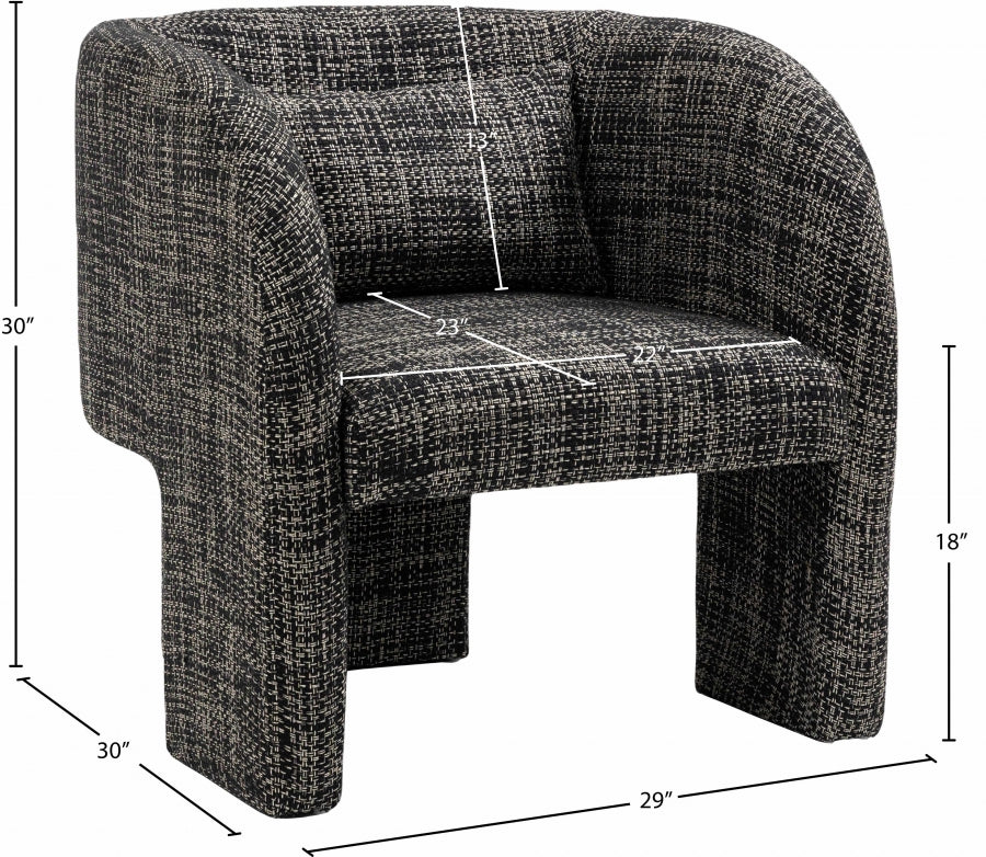 Sawyer Weaved Fabric Upholstered Accent Chair