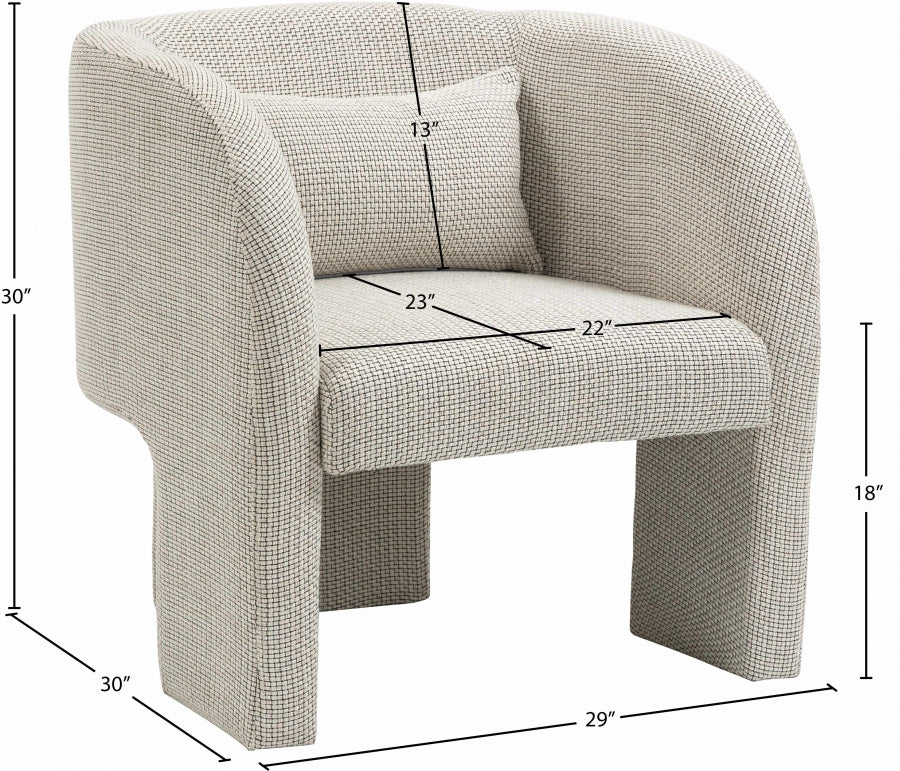 Sawyer Weaved Fabric Upholstered Accent Chair