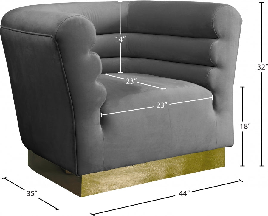 Bellini Velvet Upholstered Chair