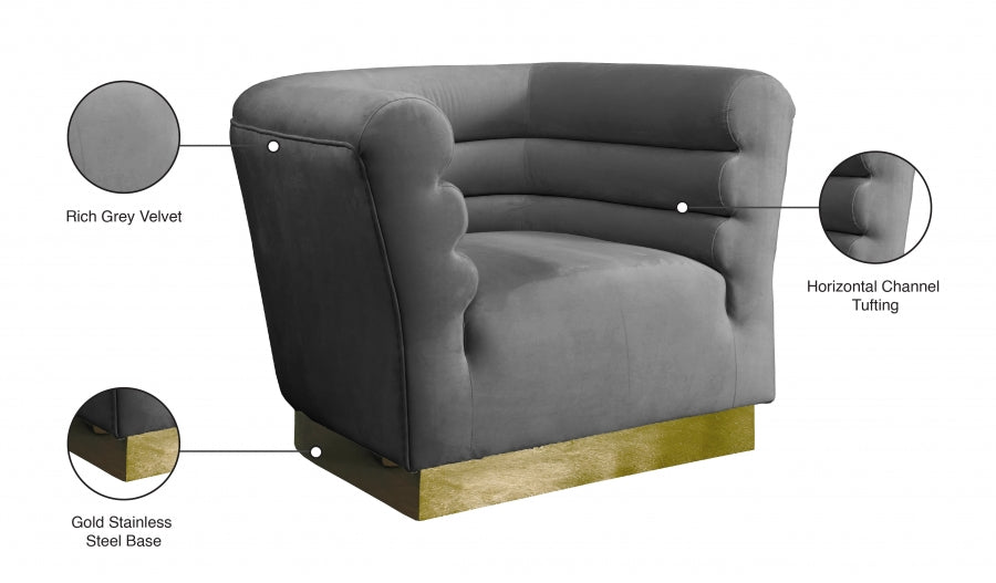 Bellini Velvet Upholstered Chair