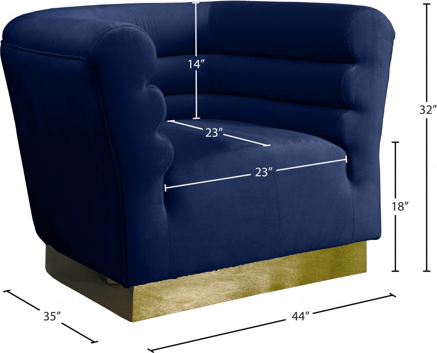 Bellini Velvet Upholstered Chair