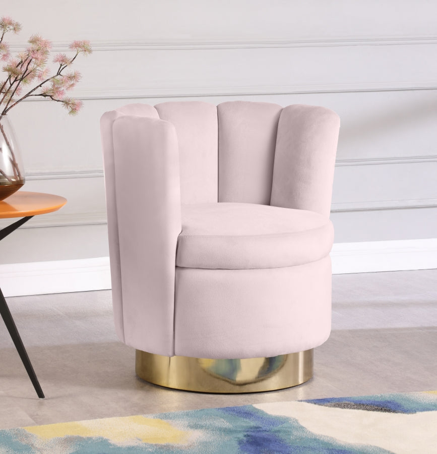 Lily Velvet Upholstered Swivel Accent Chair