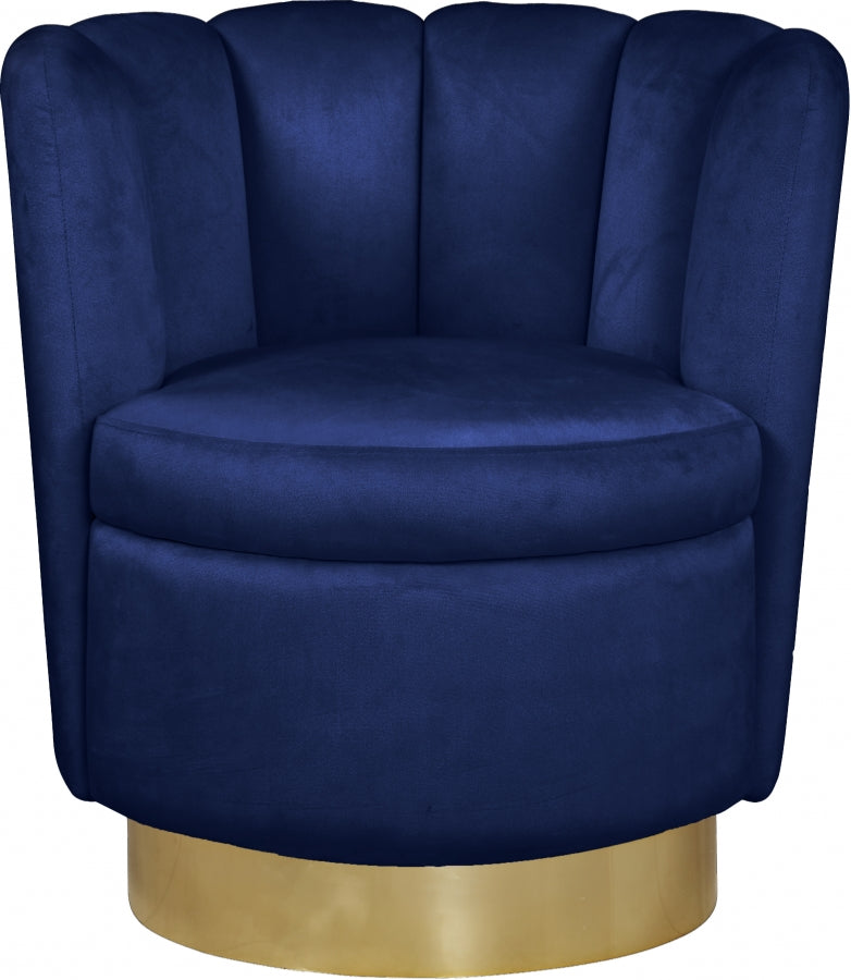 Lily Velvet Upholstered Swivel Accent Chair