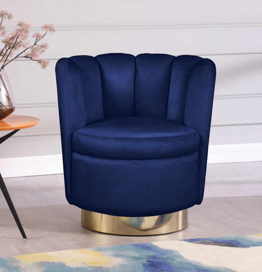 Lily Velvet Upholstered Swivel Accent Chair