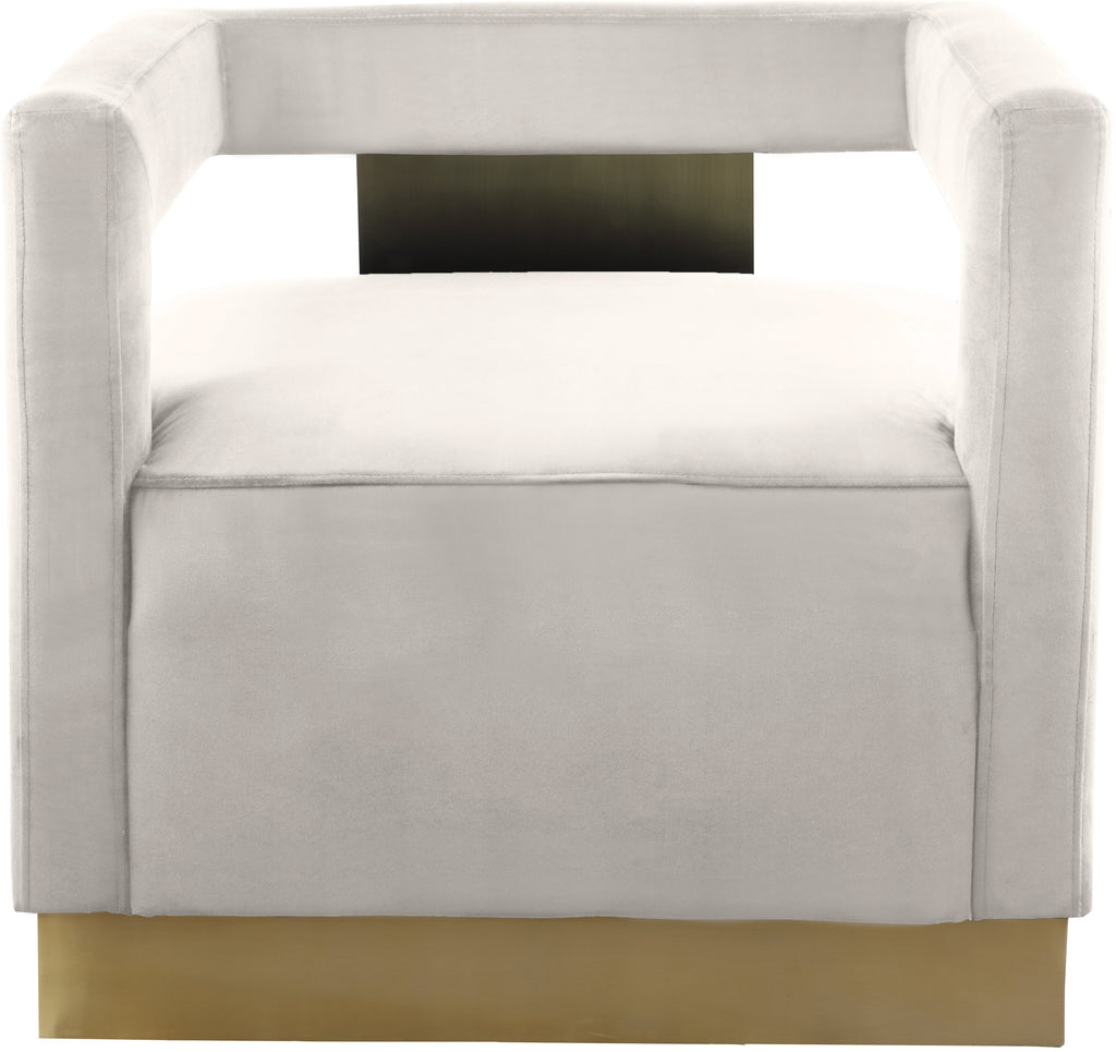 Armani Velvet Upholstered Accent Chair