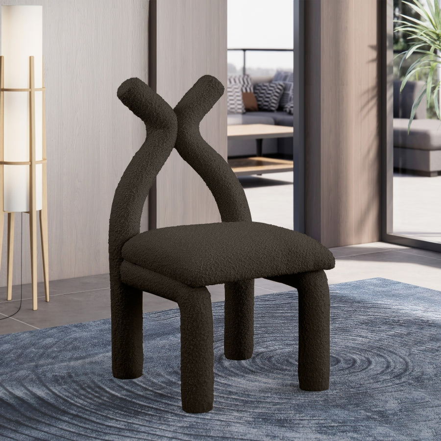 Xena Boucle Fabric Upholstered Accent Chair / Dining Chair