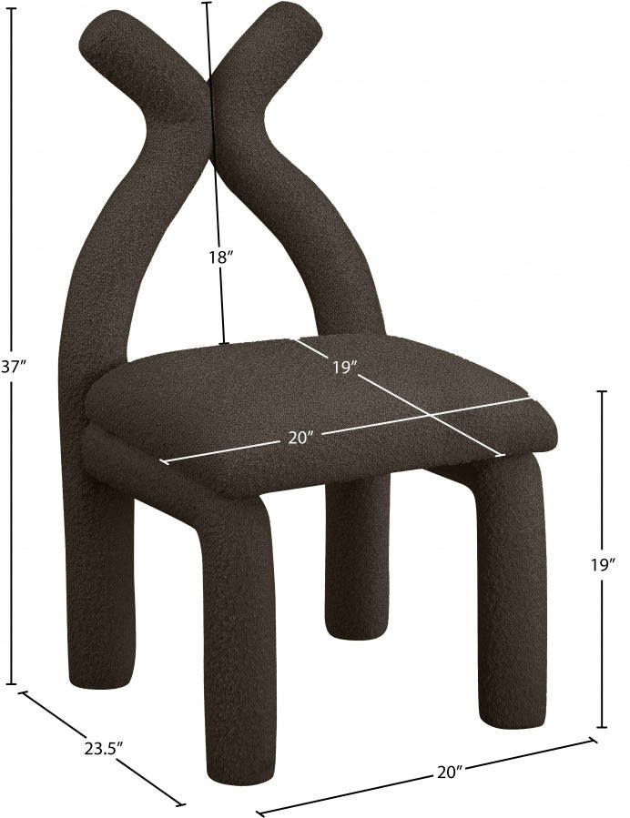 Xena Boucle Fabric Upholstered Accent Chair / Dining Chair