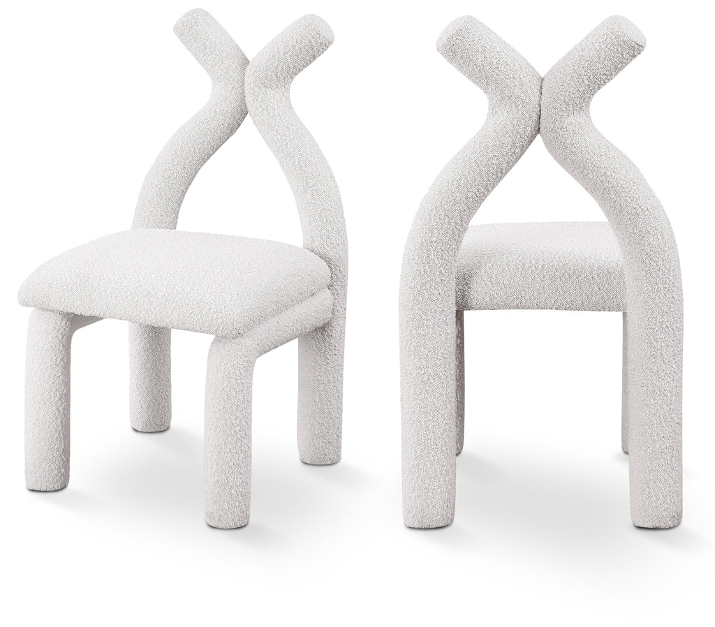 Xena Boucle Fabric Upholstered Accent Chair / Dining Chair