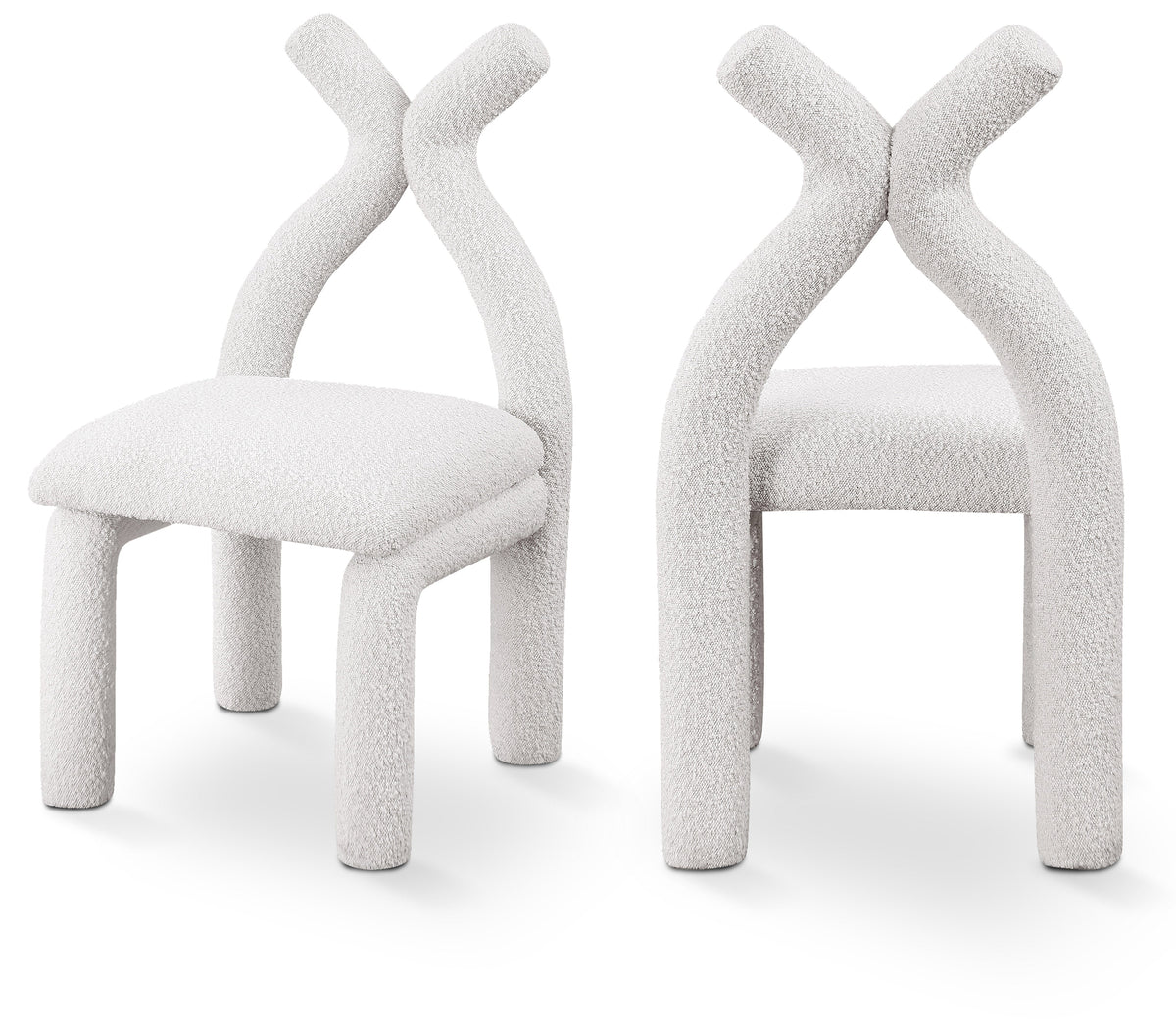 Xena Boucle Fabric Upholstered Accent Chair / Dining Chair