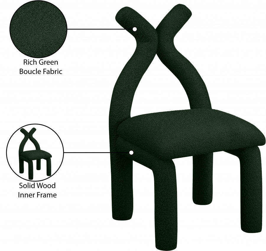 Xena Boucle Fabric Upholstered Accent Chair / Dining Chair