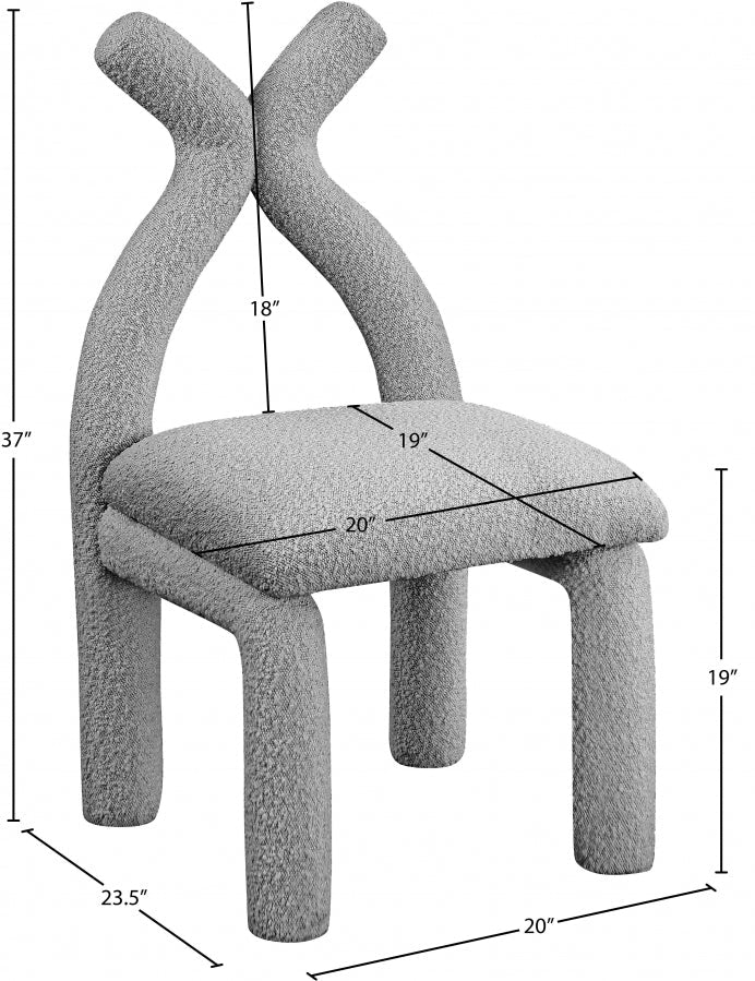 Xena Boucle Fabric Upholstered Accent Chair / Dining Chair