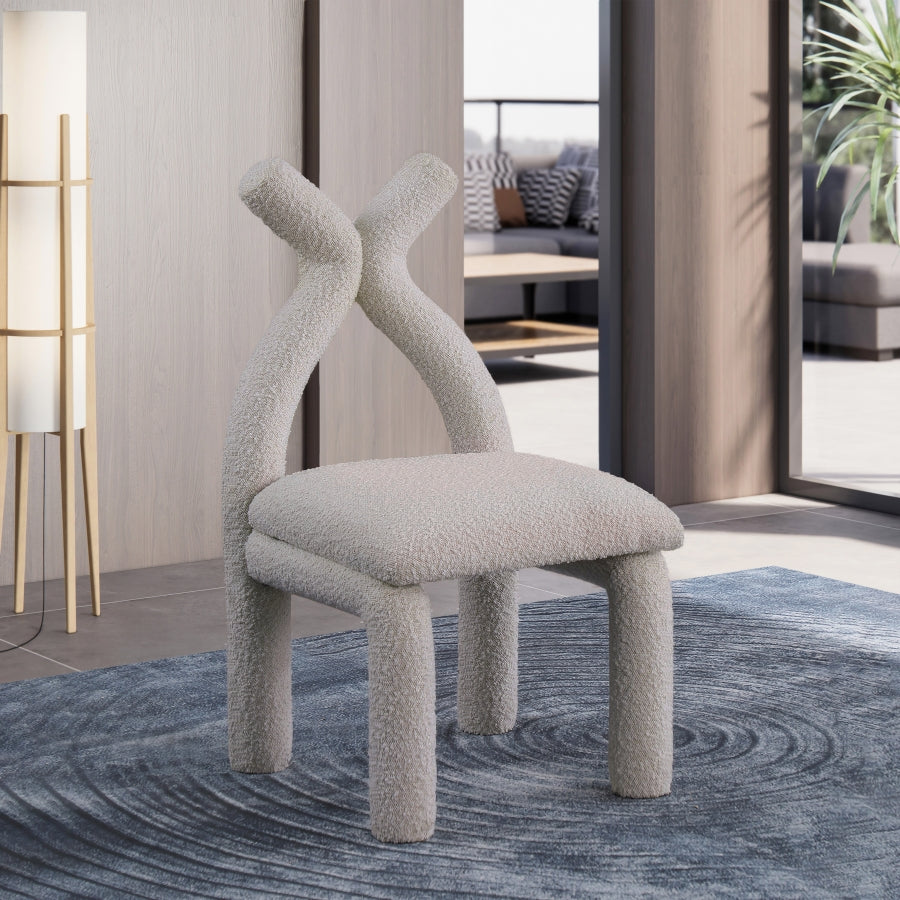 Xena Boucle Fabric Upholstered Accent Chair / Dining Chair