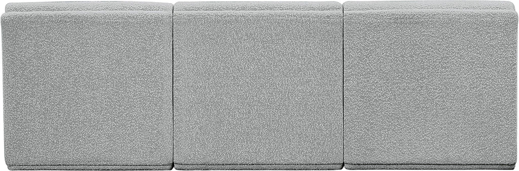 Ollie Boucle Fabric Three-Seater Armless Sofa