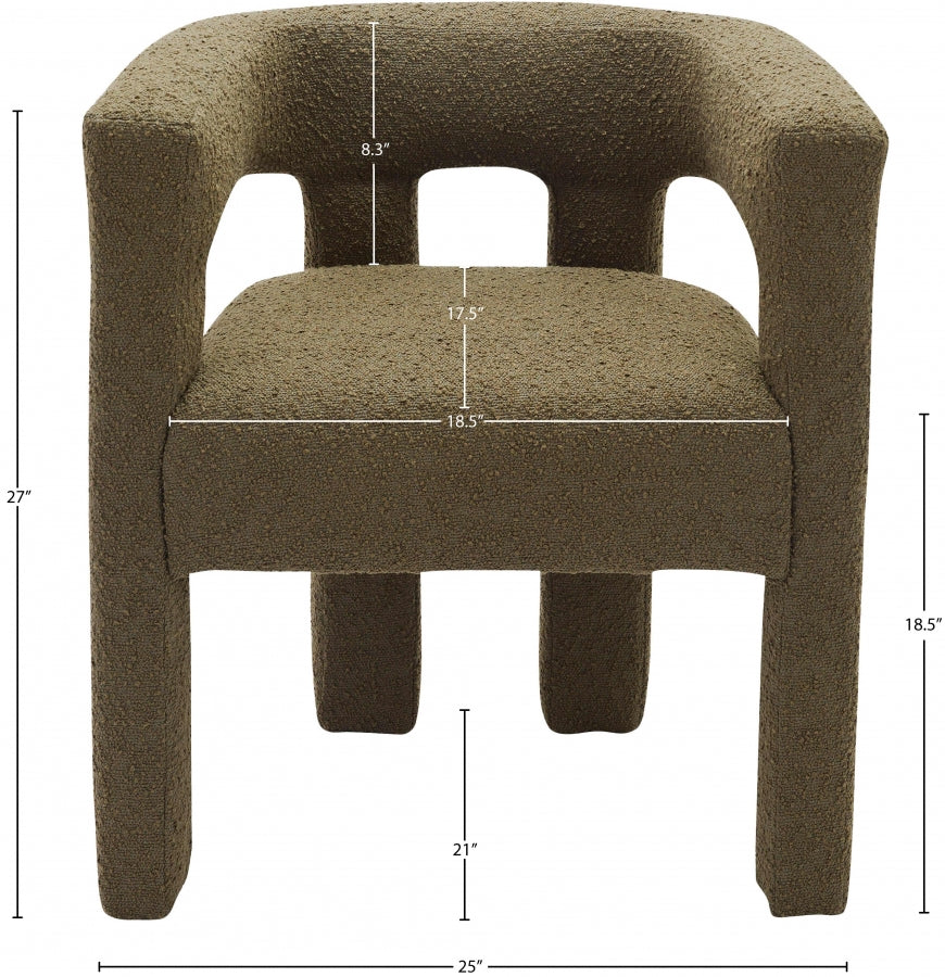 Athena Boucle Fabric Upholstered Accent | Dining Chair