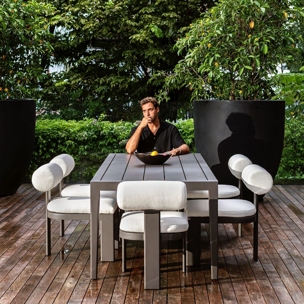 Bolster Back Outdoor Dining Chair