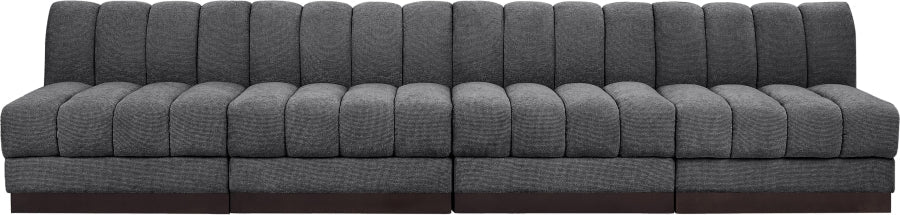 Quinn Chenille Fabric Armless Sofa