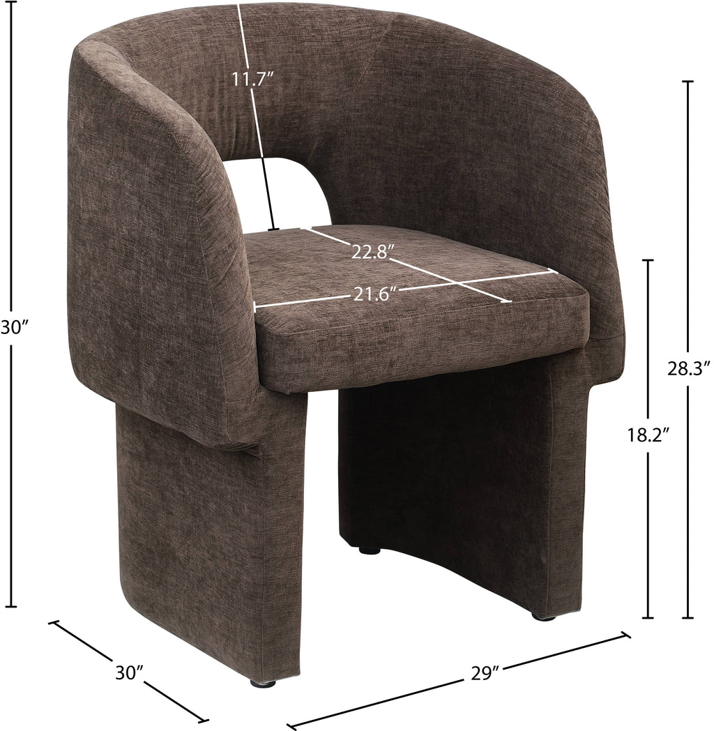 Emmet Chenille Fabric Upholstered Dining Chair / Accent Chair