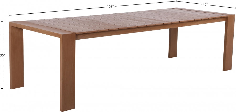 Maui 108" Aluminum Outdoor Patio Dining Table