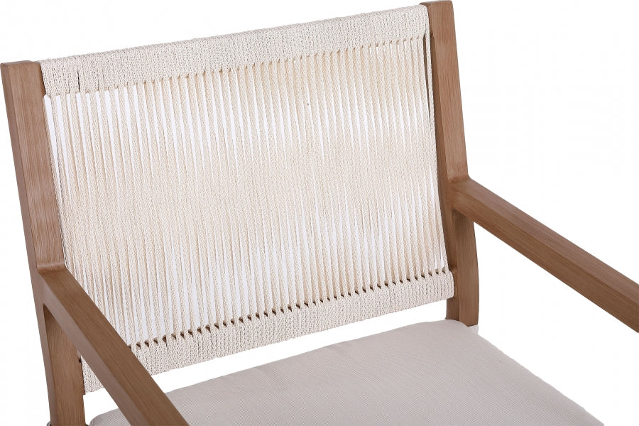 Maui Water Resistant Fabric Upholstered Outdoor Patio Dining Arm Chair