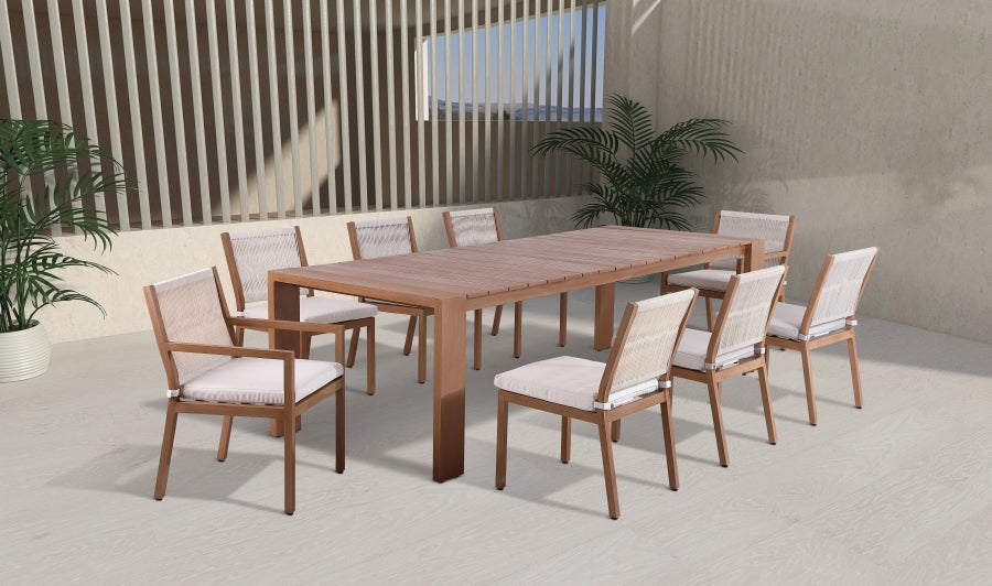 Maui Water Resistant Fabric Upholstered Outdoor Patio Dining Arm Chair