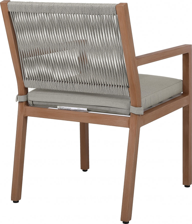 Maui Water Resistant Fabric Upholstered Outdoor Patio Dining Arm Chair