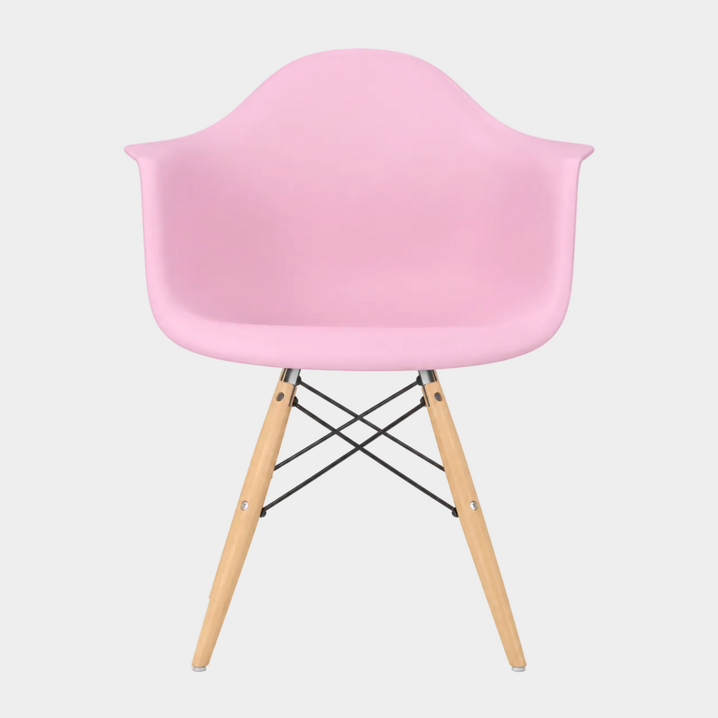 Eames Molded Plastic Armchair (Natural Wood Legs)