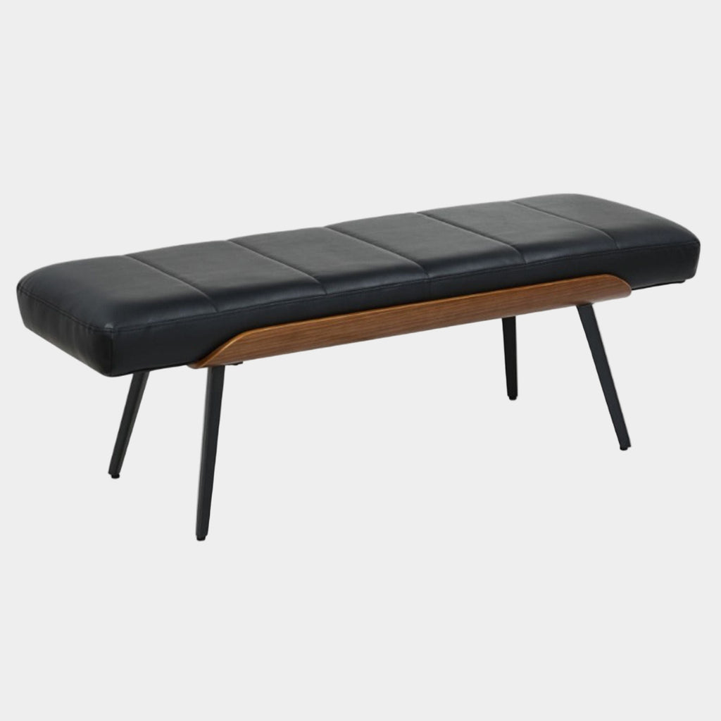 Umber Bench in Black and Walnut