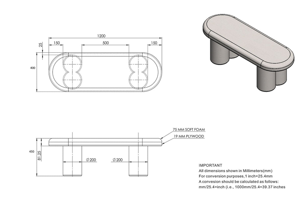 Azoro Boucle Bench