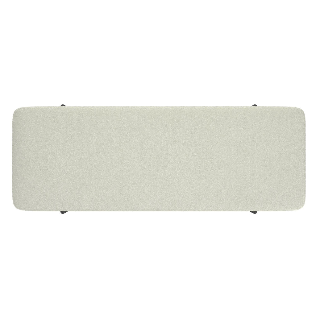 Erzo Storage Ottoman Bench in White and Black
