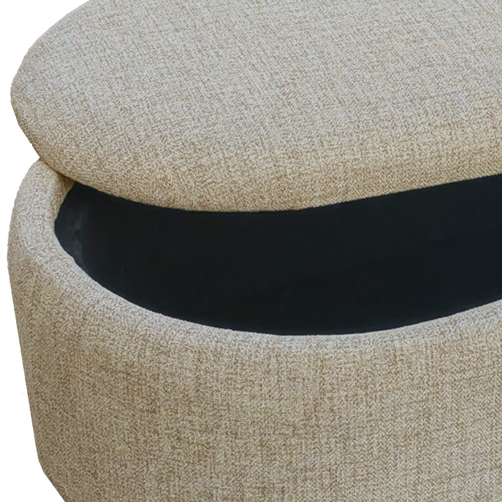 Sezron Storage Ottoman Bench in Warm Grey