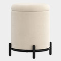 Castor Storage Ottoman in Cream Boucle