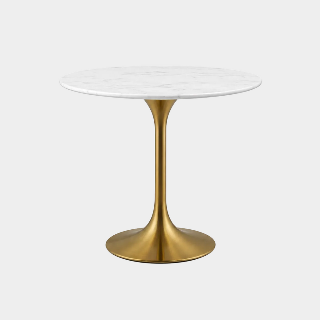 Leo Brass Faux Marble (Stone) Table