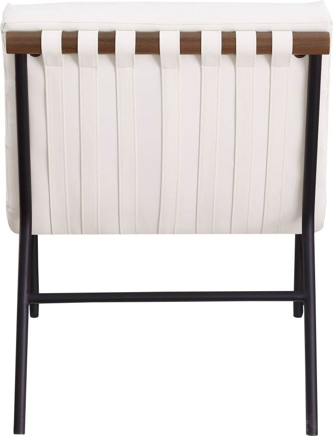 Burke Vegan Leather Upholstered Accent Chair
