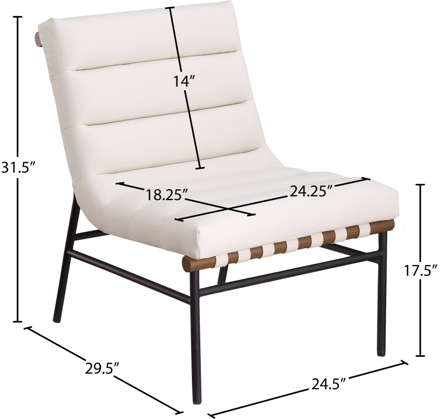 Burke Vegan Leather Upholstered Accent Chair