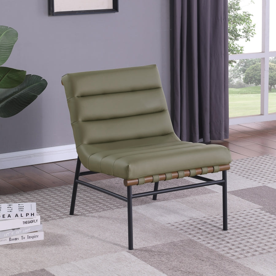 Burke Vegan Leather Upholstered Accent Chair