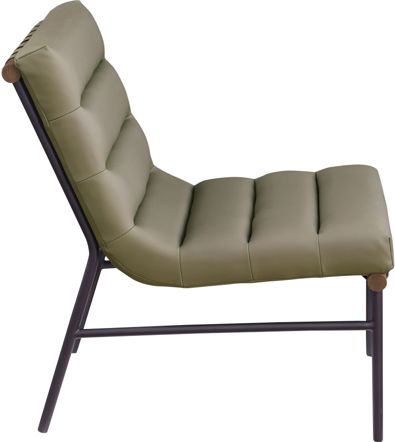 Burke Vegan Leather Upholstered Accent Chair
