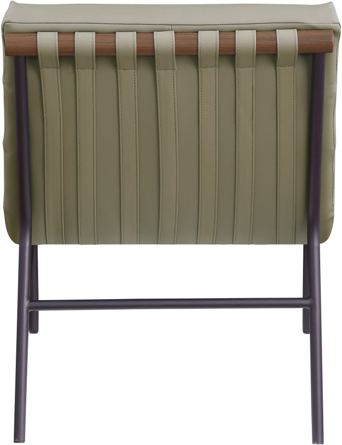 Burke Vegan Leather Upholstered Accent Chair