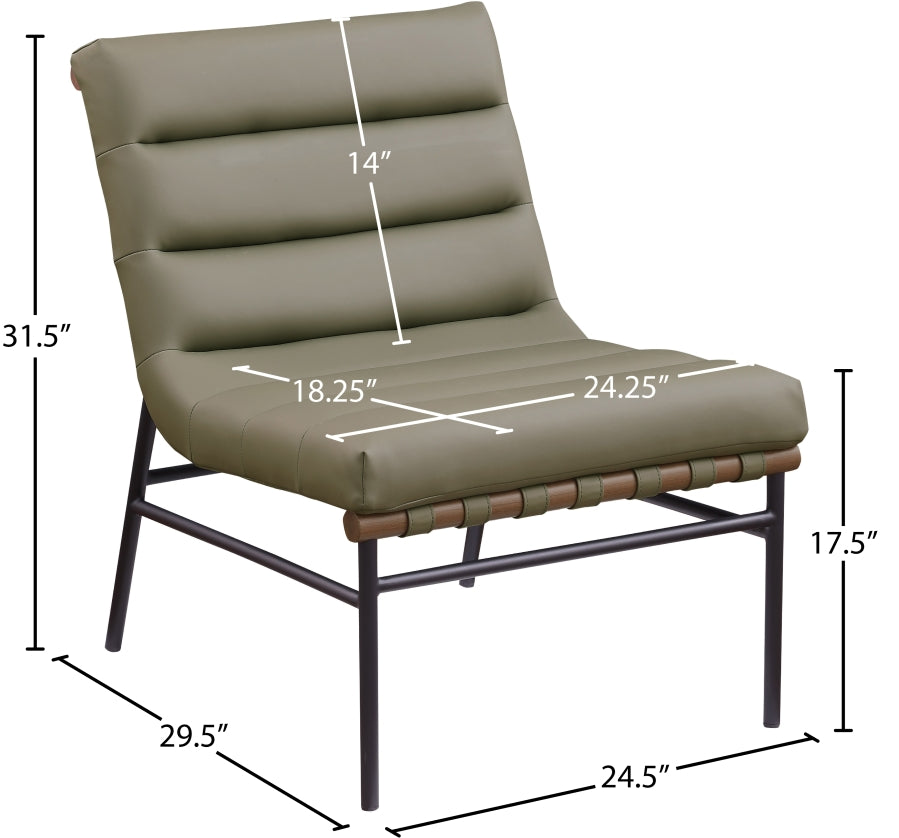 Burke Vegan Leather Upholstered Accent Chair