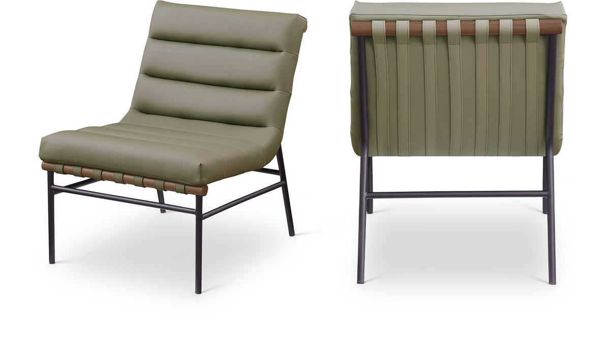 Burke Vegan Leather Upholstered Accent Chair