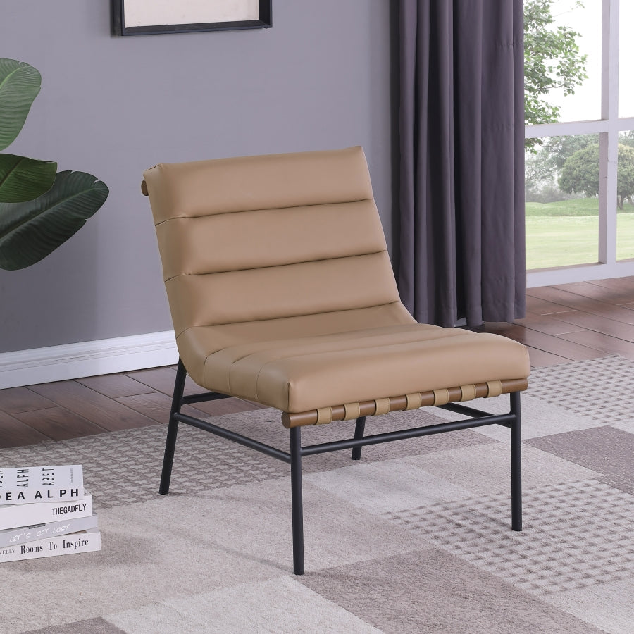 Burke Vegan Leather Upholstered Accent Chair