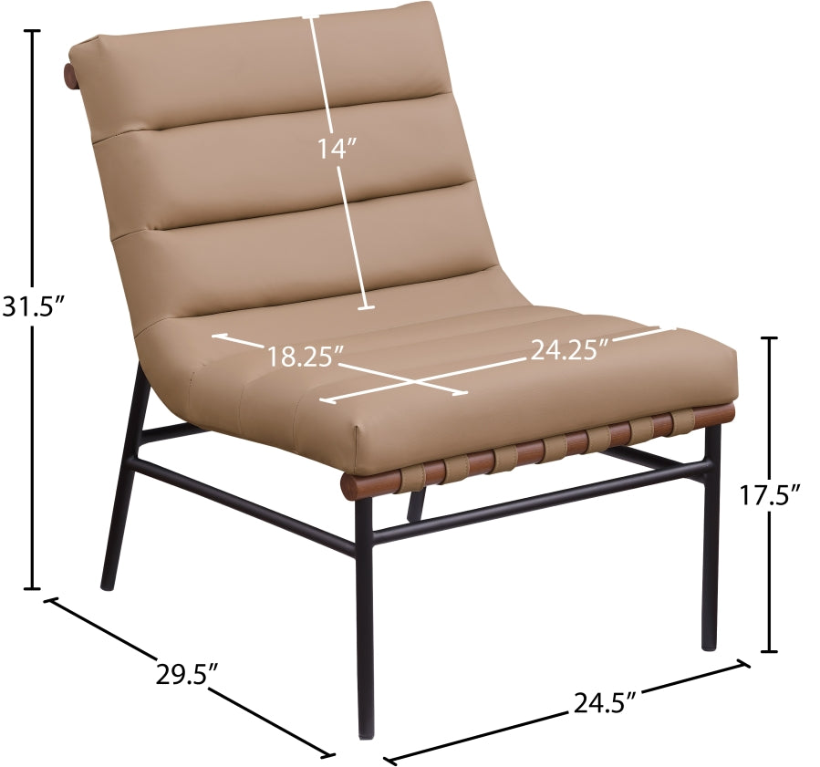 Burke Vegan Leather Upholstered Accent Chair