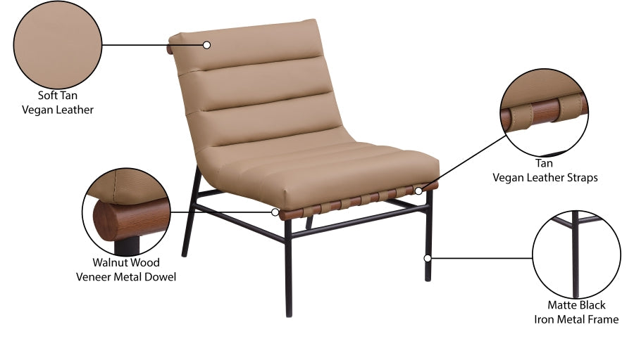 Burke Vegan Leather Upholstered Accent Chair