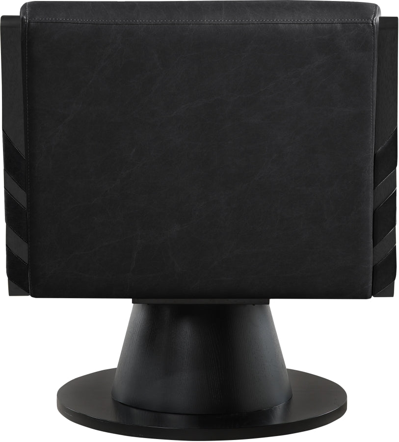 Millwin Vegan Leather Upholstered Swivel Accent Chair