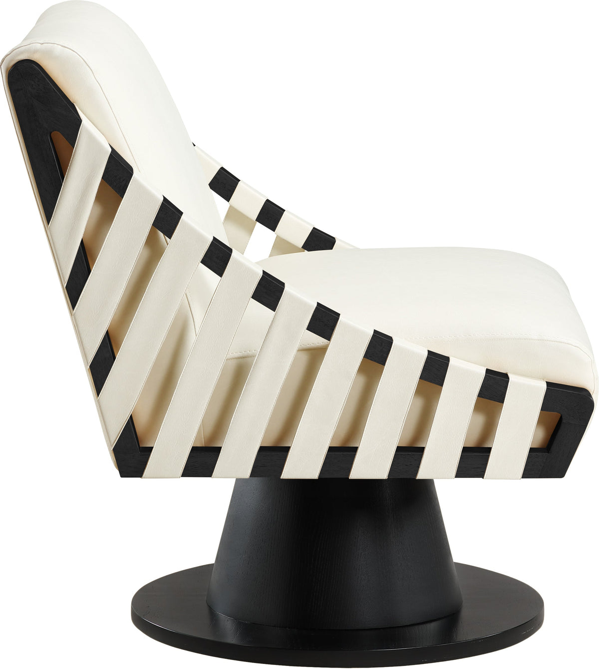 Millwin Vegan Leather Upholstered Swivel Accent Chair