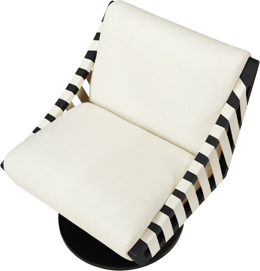 Millwin Vegan Leather Upholstered Swivel Accent Chair